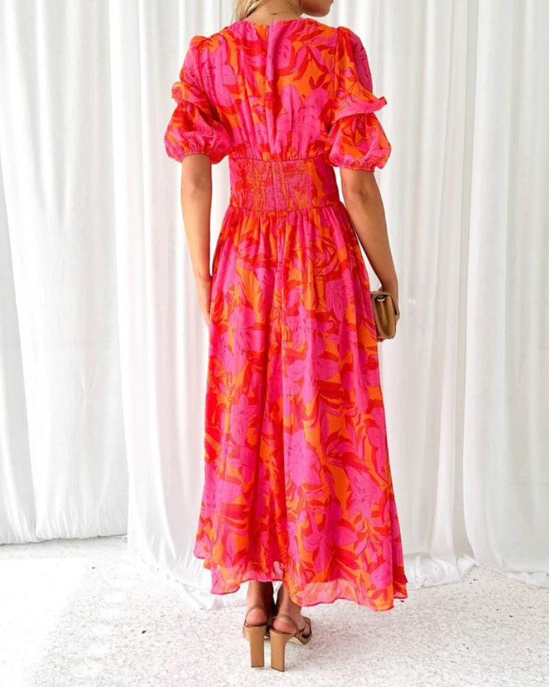 Ralendo™ - Red Pink Maxi Dress
